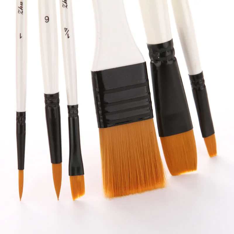 10 Nylon Hair Watercolor Brush Paint Brushes Pen