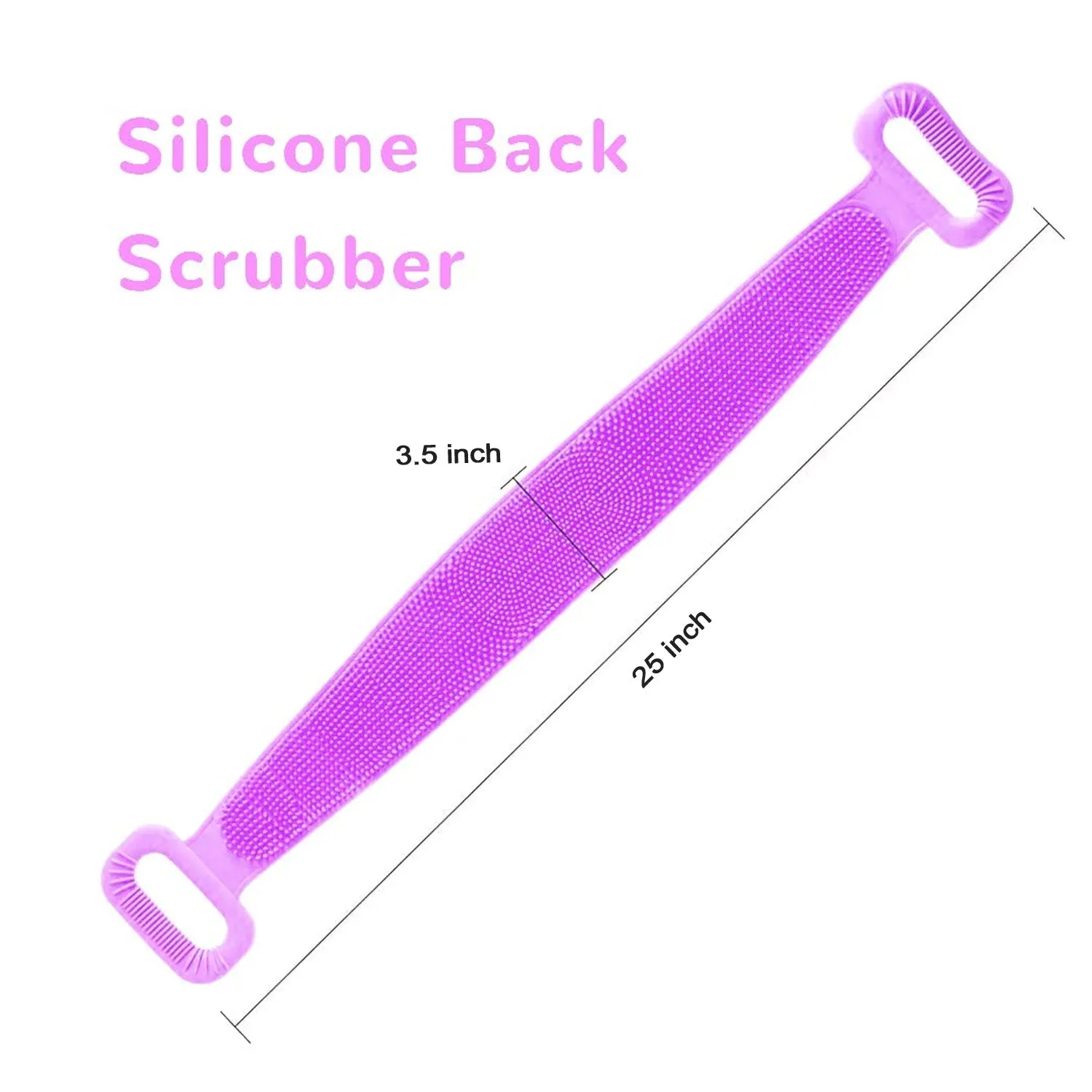 1303 SILICONE BODY BACK SCRUBBER DOUBLE SIDE BATHING BRUSH FOR SKIN DEEP CLEANING WITH HOOK