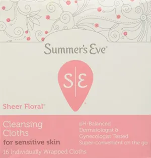 3 Pack Summer's Eve Sheer Floral Refreshing Feminine Wipes 16 count