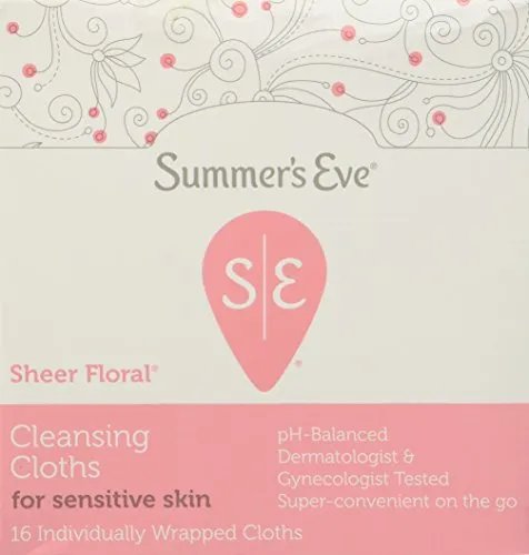 3 Pack Summer's Eve Sheer Floral Refreshing Feminine Wipes 16 count