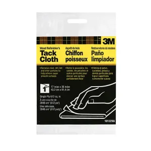 3M Tack Cloth 10132NA, 17 in x 36 in, Single Ply 48 cs