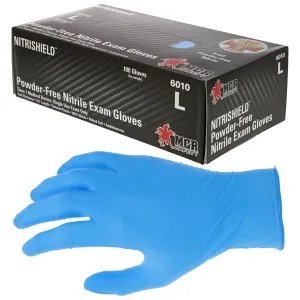 6010S MCR Safety NitriMed Disposable Gloves, Small, Nitrile, 4.5 Mil THK, Blue