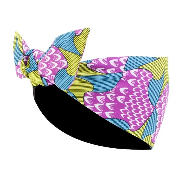 African Print Stretch Bandana Head Wrap Floral Ankara Dashiki Women