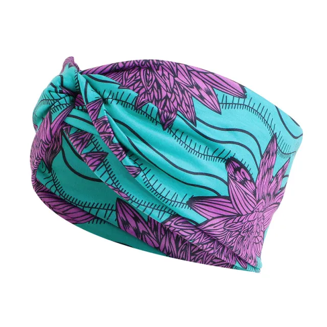 African Print Stretch Bandana Head Wrap Floral Ankara Dashiki Women