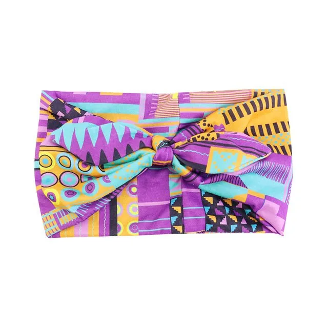 African Print Stretch Bandana Head Wrap Floral Ankara Dashiki Women