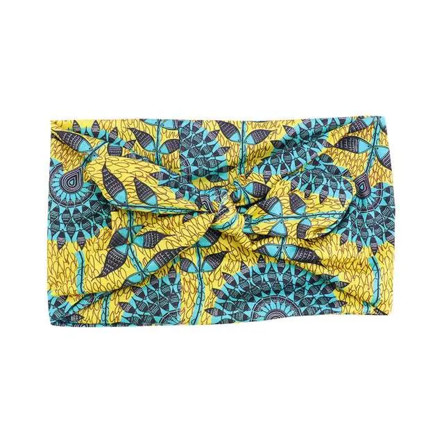 African Print Stretch Bandana Head Wrap Floral Ankara Dashiki Women