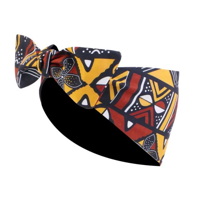 African Print Stretch Bandana Head Wrap Floral Ankara Dashiki Women