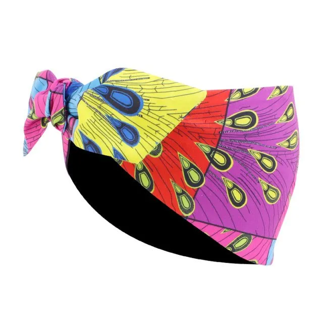 African Print Stretch Bandana Head Wrap Floral Ankara Dashiki Women