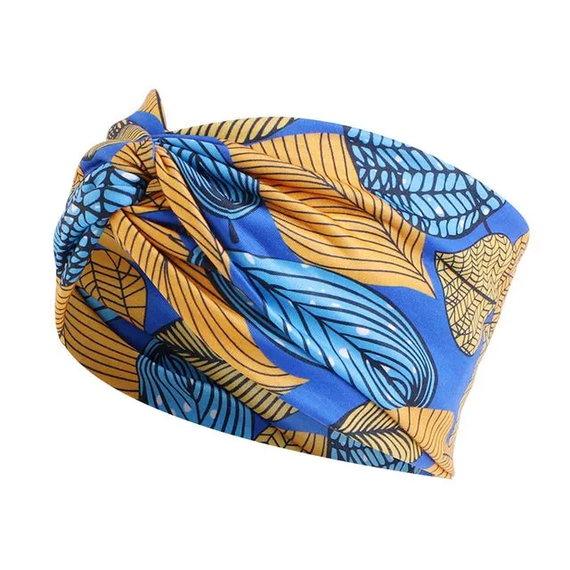 African Print Stretch Bandana Head Wrap Floral Ankara Dashiki Women