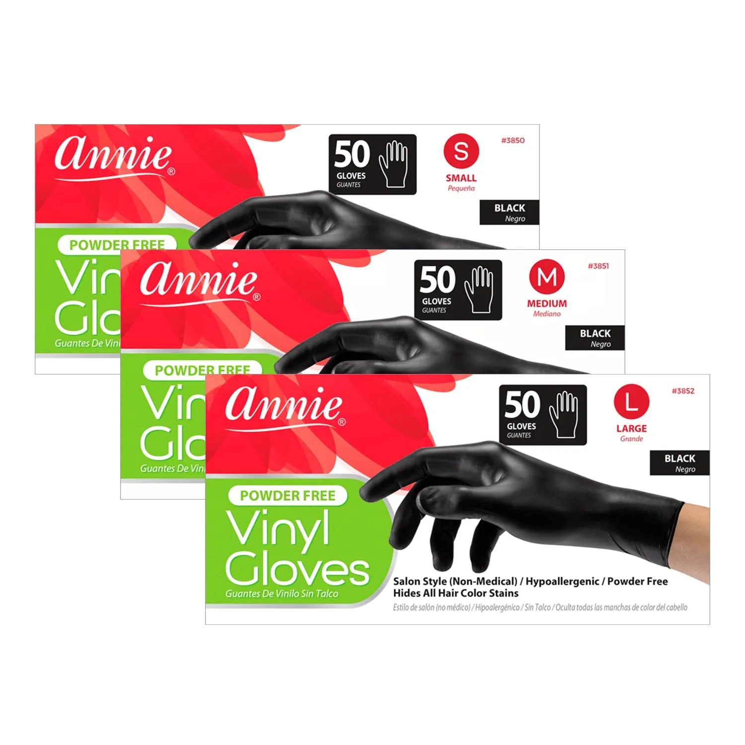 Annie Powder Free Vinyl Gloves 50pcs