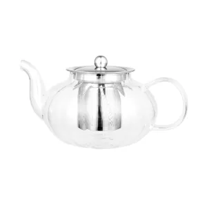 Avanti Vortice Dhalia Ribbed Glass Teapot - 1200ml