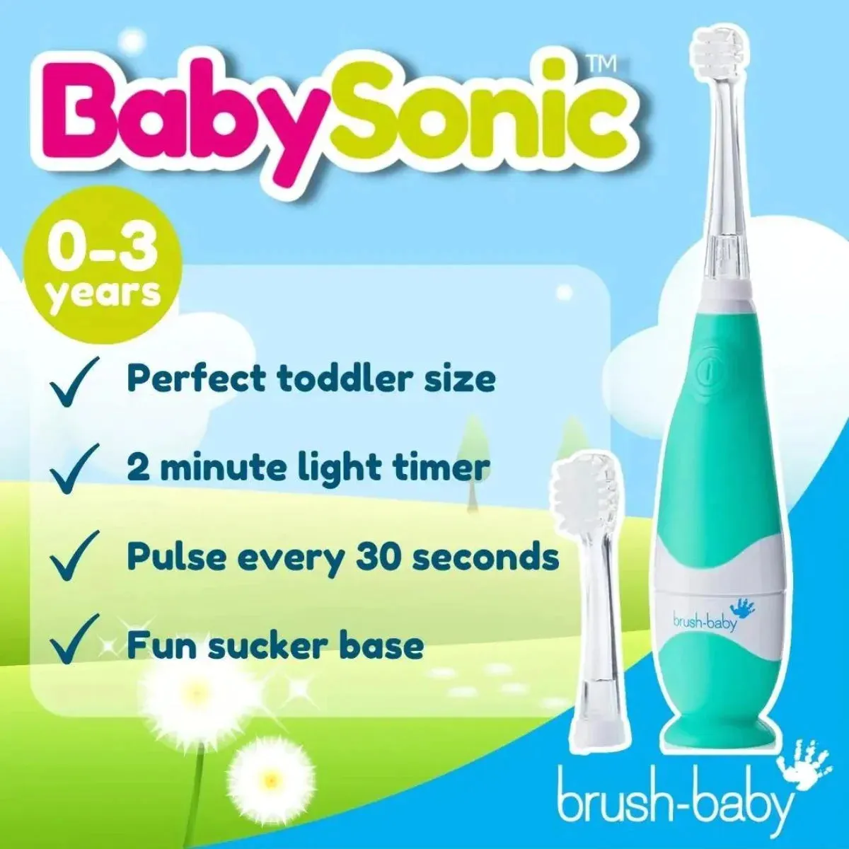 BabySonic® Toddler First Electric Toothbrush Gift Set