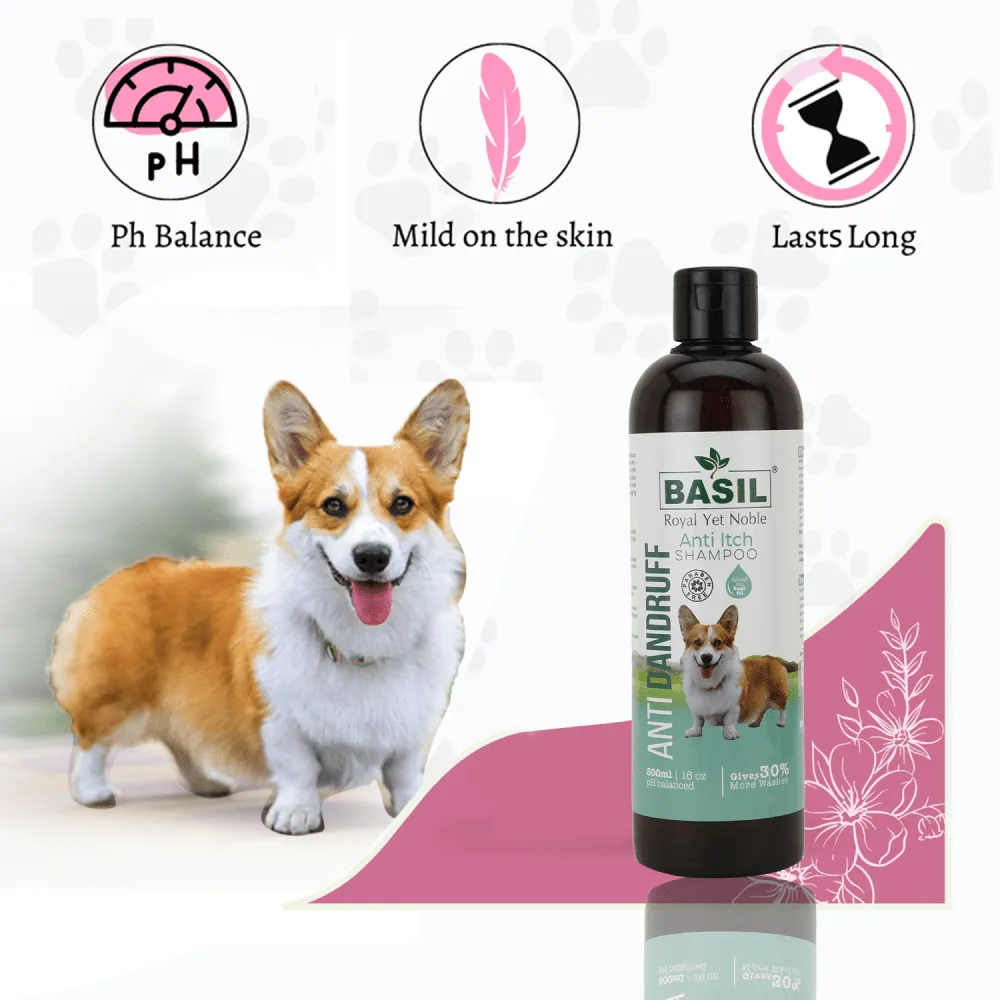 Basil Anti Dandruff & Anti Itch Shampoo for Dogs and Cats