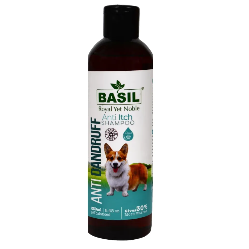 Basil Anti Dandruff & Anti Itch Shampoo for Dogs and Cats