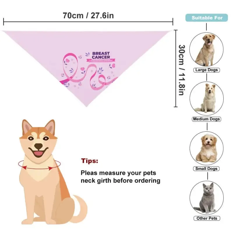 Breast Cancer Awareness Pet Bandana