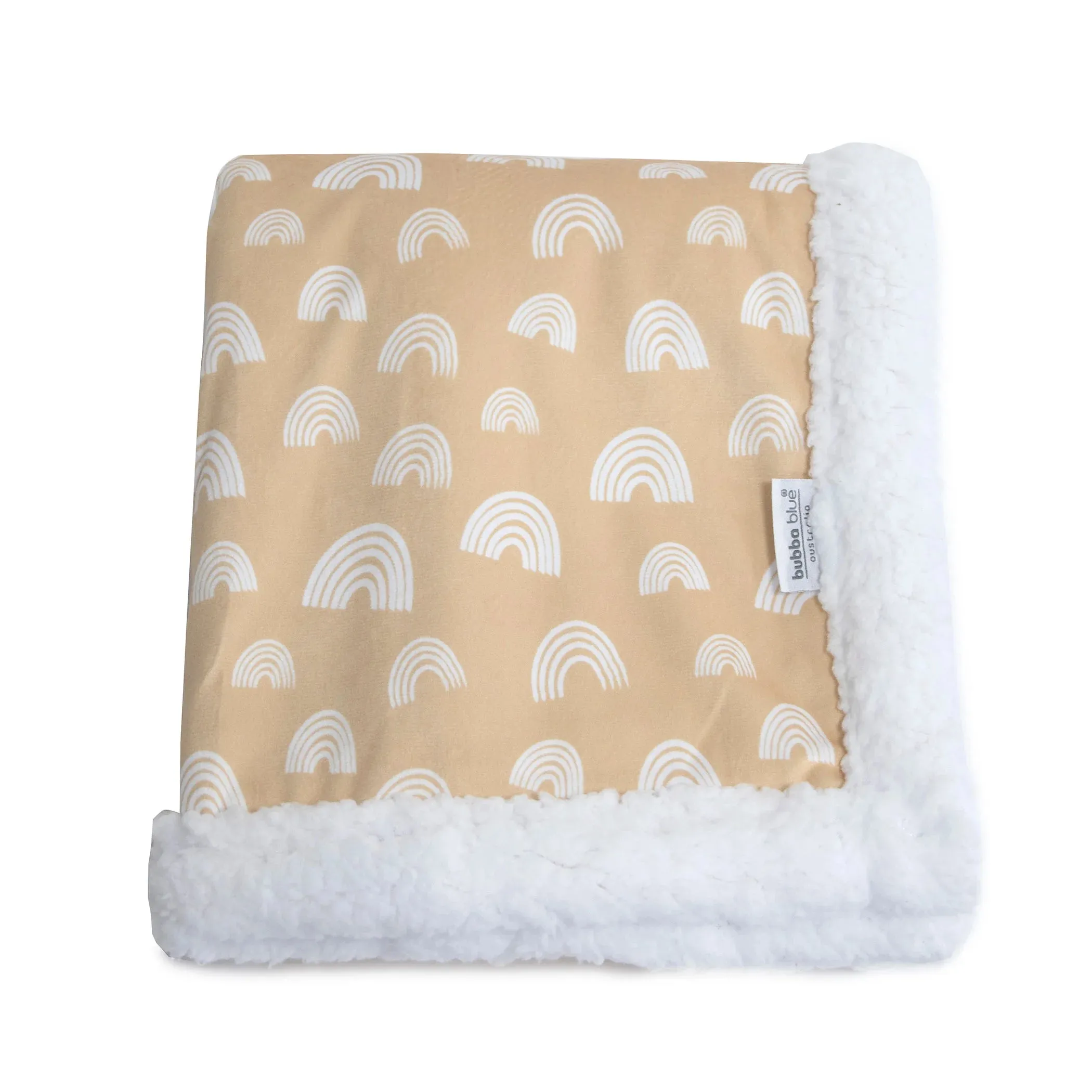 Bubba Blue Nordic Cuddle Blanket with Fleece Lining - Vanilla/latte