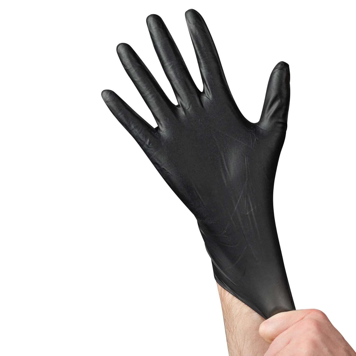 [Case of 1000] Black Nitrile Disposable Gloves 6 Mil. Extra Strength Latex & Powder Free, Textured Fingertips Gloves - Small