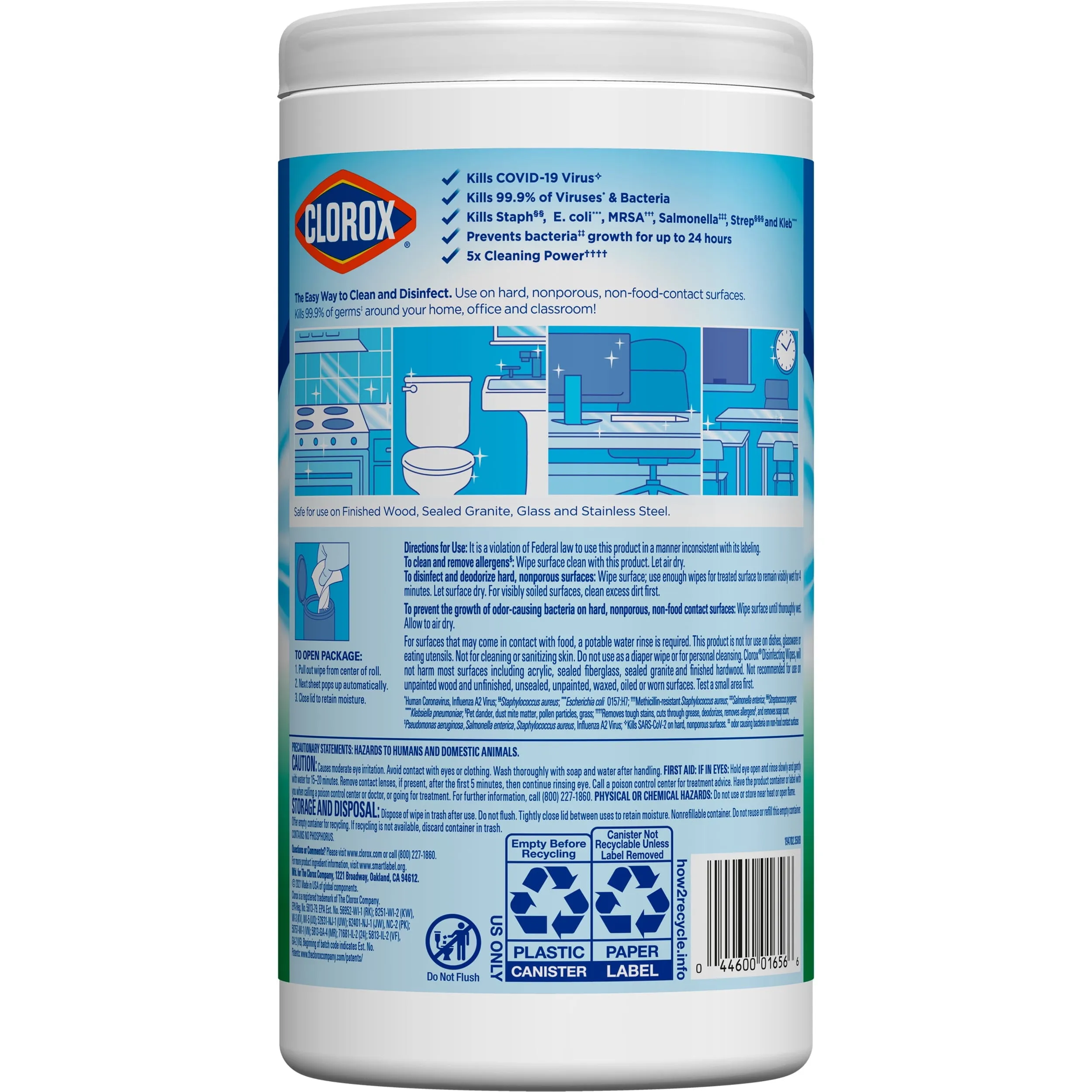 Clorox Bleach-Free Disinfecting and Cleaning Wipes, Fresh Scent, 75 Count