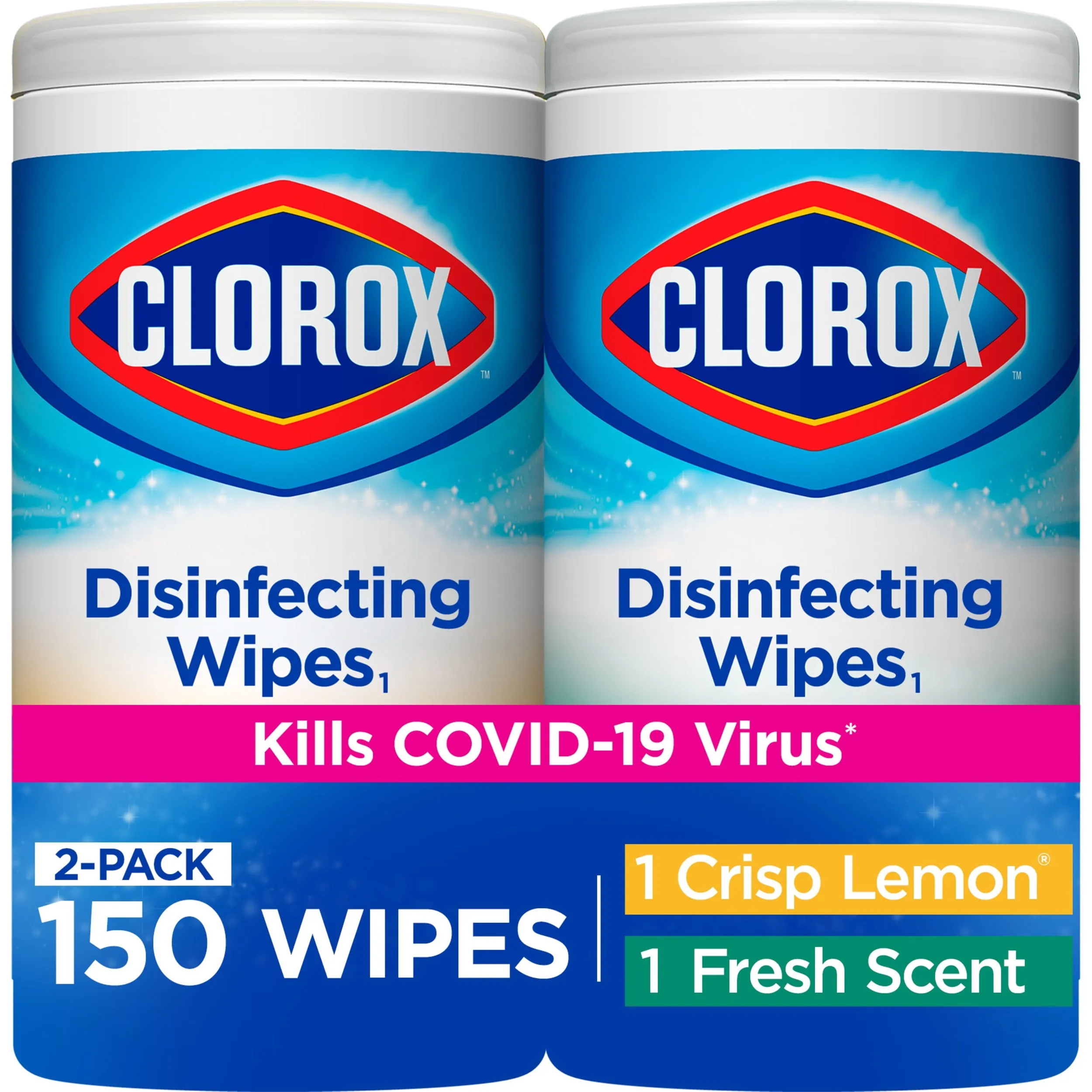 Clorox Disinfecting Wipes Value Pack, Bleach Free Cleaning Wipes, 75 Count Each, 2 Pack