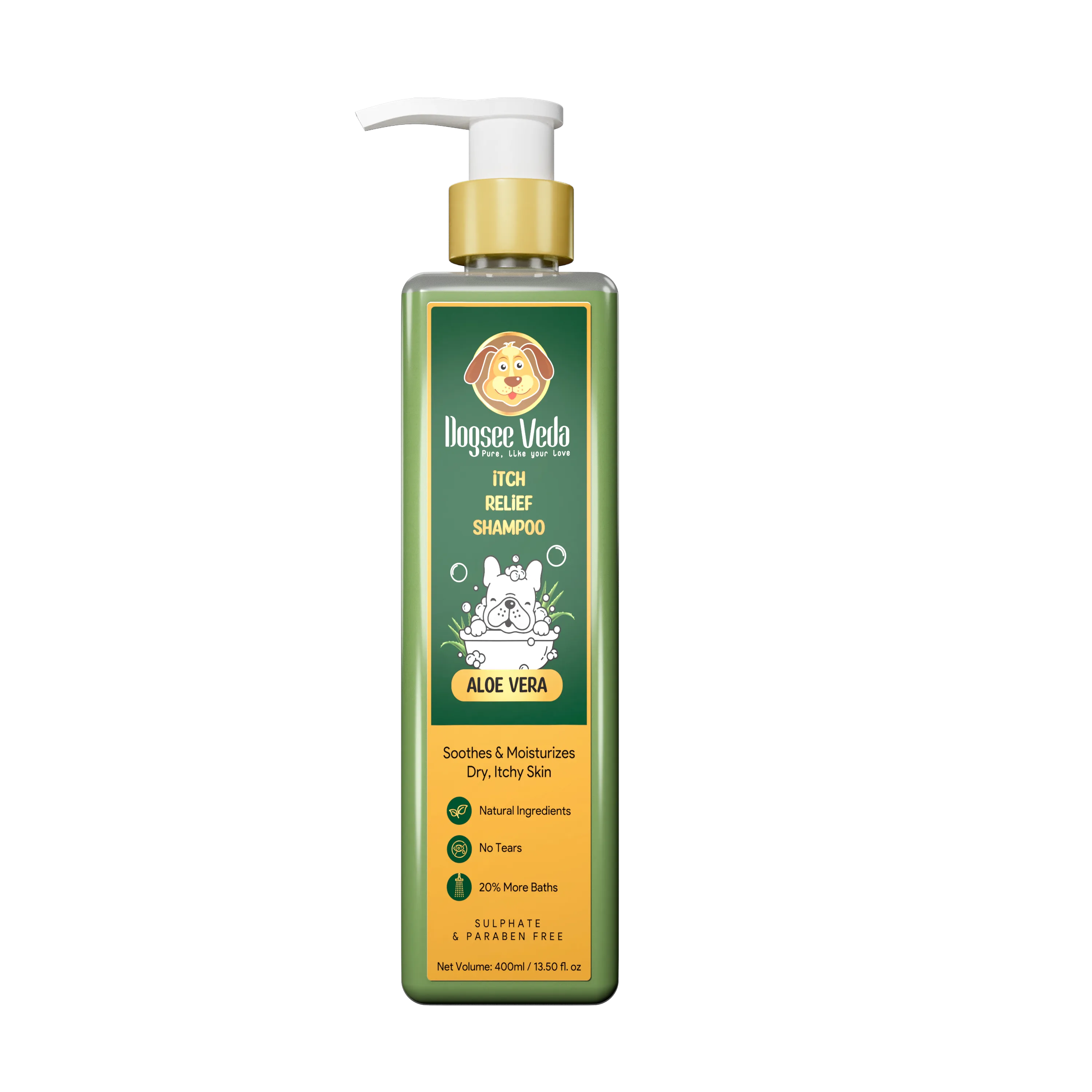 Dogsee Dog Veda Itch Relief Shampoo Aloe Vera 400ml