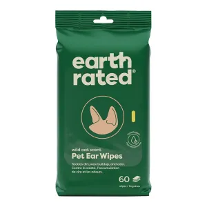 Earth Rated Dog Ear Wipes Wild Oat 60ct