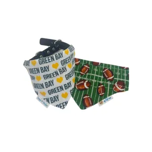 Green Bay Packers Love Football Dog Bandana