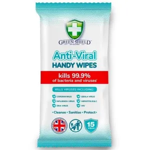 Green Shield Anti-Viral Handy Wipes (15's)