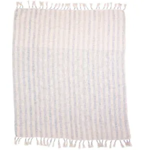 Hand Woven Skyla Cotton Slub Printed Throw - 125cm x 150cm