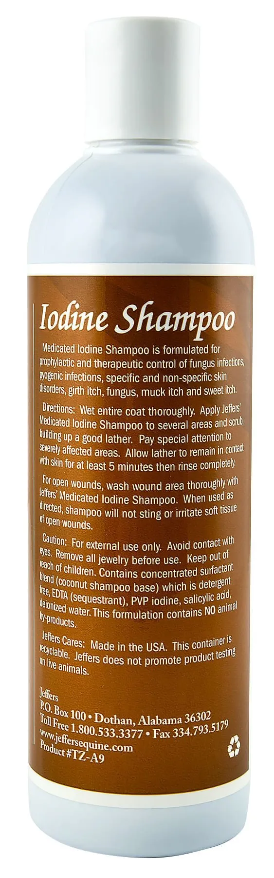 Jeffers Equine Iodine Shampoo