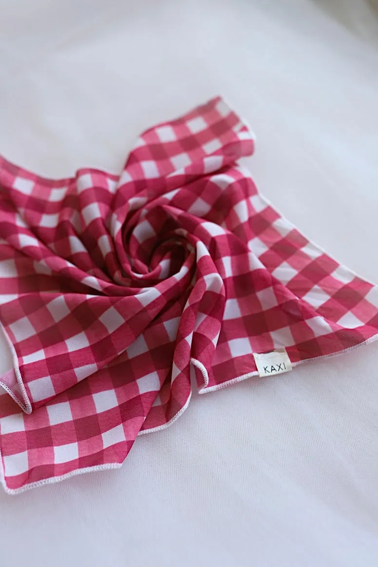 kaxi red gingham bandana