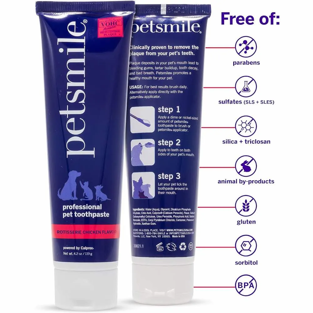 KOHE-VERSARY 10% OFF: Petsmile Professional Rotisserie Chicken Flavour Toothpaste For Cats & Dogs 4.2oz