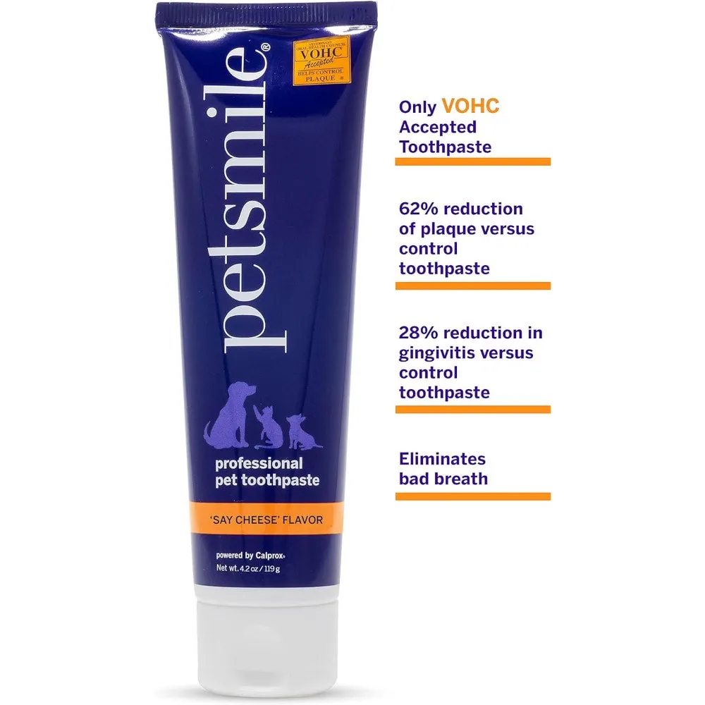 KOHE-VERSARY 10% OFF: Petsmile Professional Say Cheese Flavour Toothpaste For Cats & Dogs 4.2oz