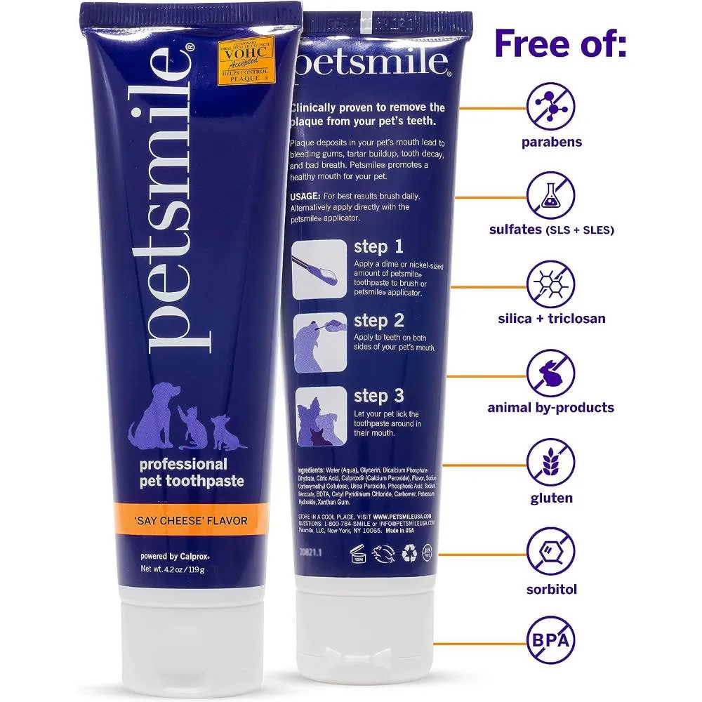 KOHE-VERSARY 10% OFF: Petsmile Professional Say Cheese Flavour Toothpaste For Cats & Dogs 4.2oz