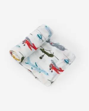 Little Unicorn Deluxe Muslin Swaddle / Air Show