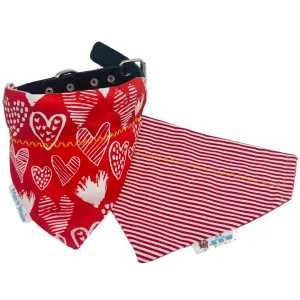 Love in the Air Valentine's Day Bandana - Red & White Hearts