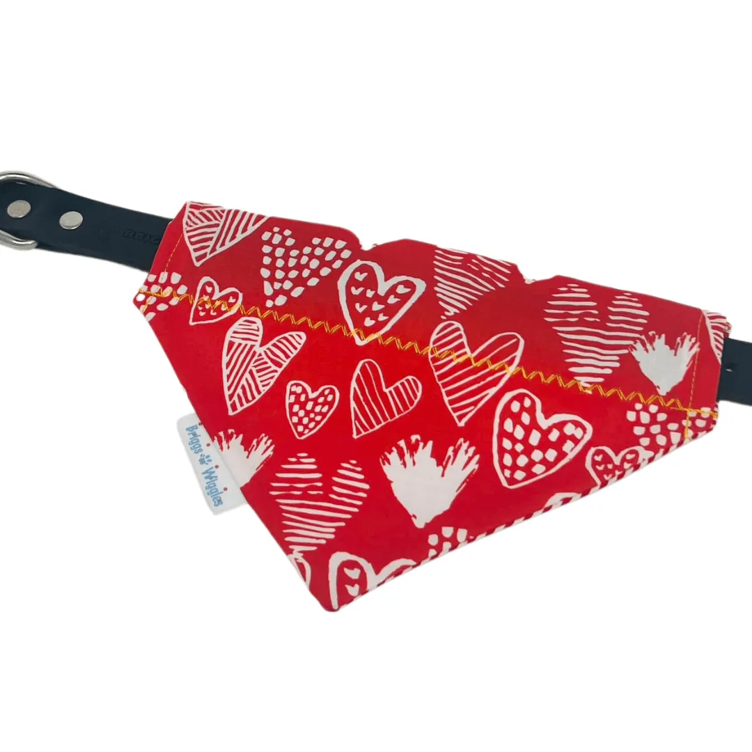 Love in the Air Valentine's Day Bandana - Red & White Hearts