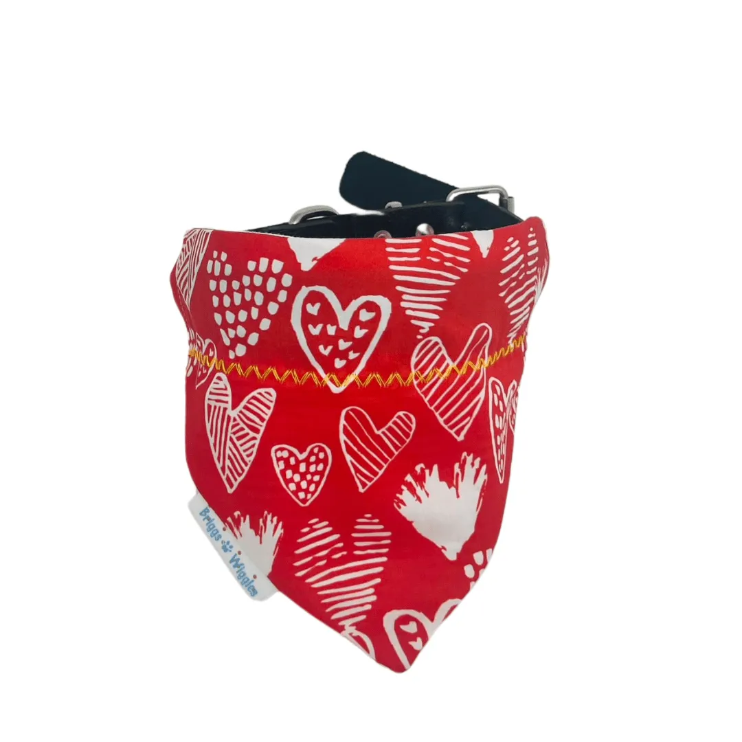 Love in the Air Valentine's Day Bandana - Red & White Hearts