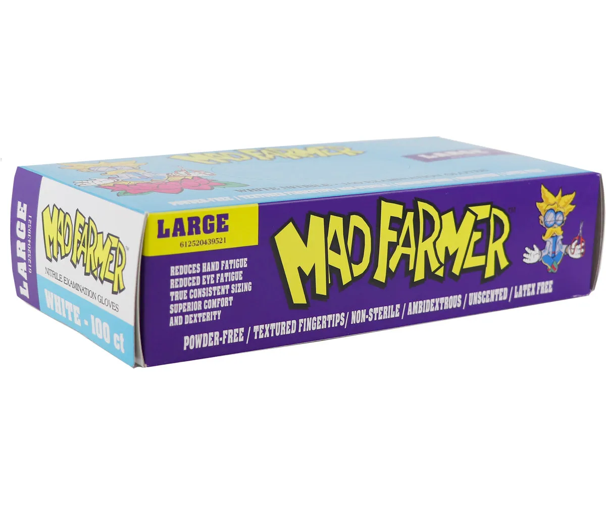 Mad Farmer White Nitrile Horticulture Gloves