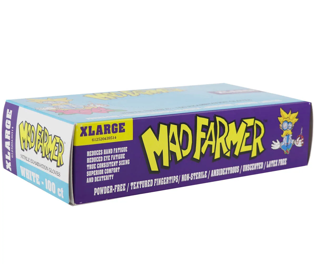 Mad Farmer White Nitrile Horticulture Gloves