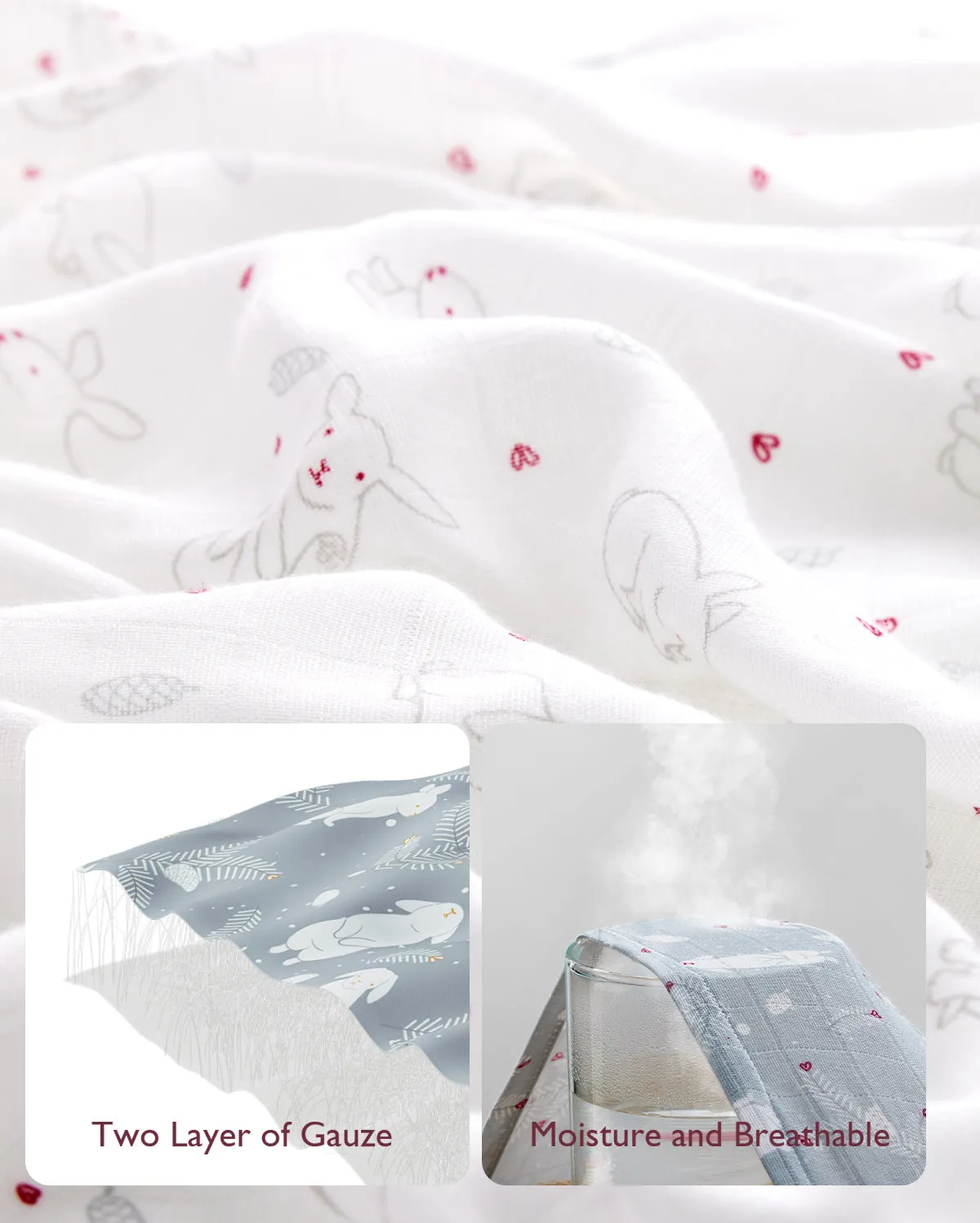 Momcozy Softness Upgrade Muslin Swaddle Blankets