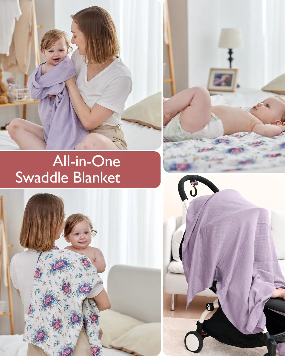 Momcozy Softness Upgrade Muslin Swaddle Blankets