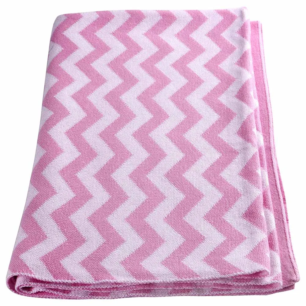 Moon - Soft Stretchy Knitted Cotton Swaddle 70x90cm (Pink)