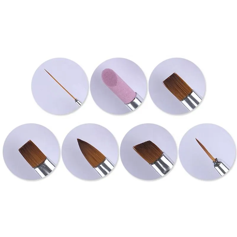 Nail Art Brush Set 7pcs - Lavender