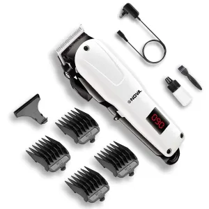 NOVA Professional Rechargeable and Cordless NHT 1083 Hair Clipper Runtime: 120 min Trimmer for Men  (White)