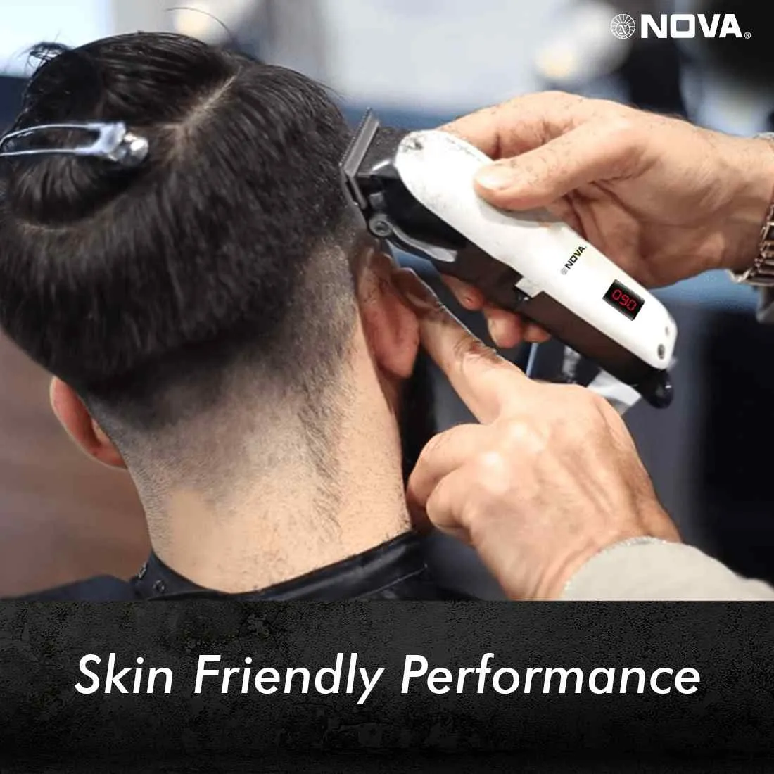 NOVA Professional Rechargeable and Cordless NHT 1083 Hair Clipper Runtime: 120 min Trimmer for Men  (White)