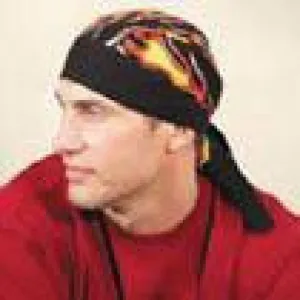 OccuNomix One Size Fits All Black Tuff Nougies Regular Tie Hat (Doo Rag)