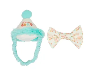 Pearhead Happy Purrday Hat and Bowtie Set for Cats