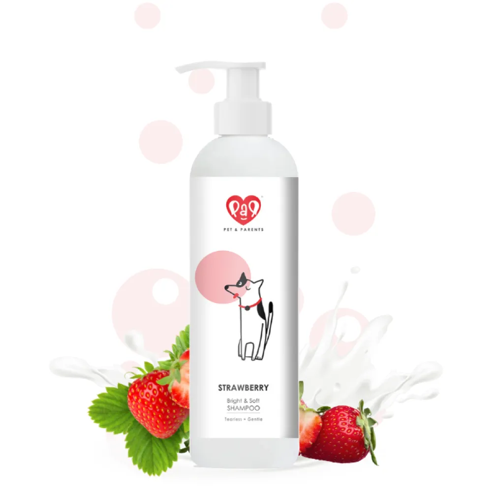 Pet And Parents Brightening Tearless Strawberry Shampoo for Dogs and Cats