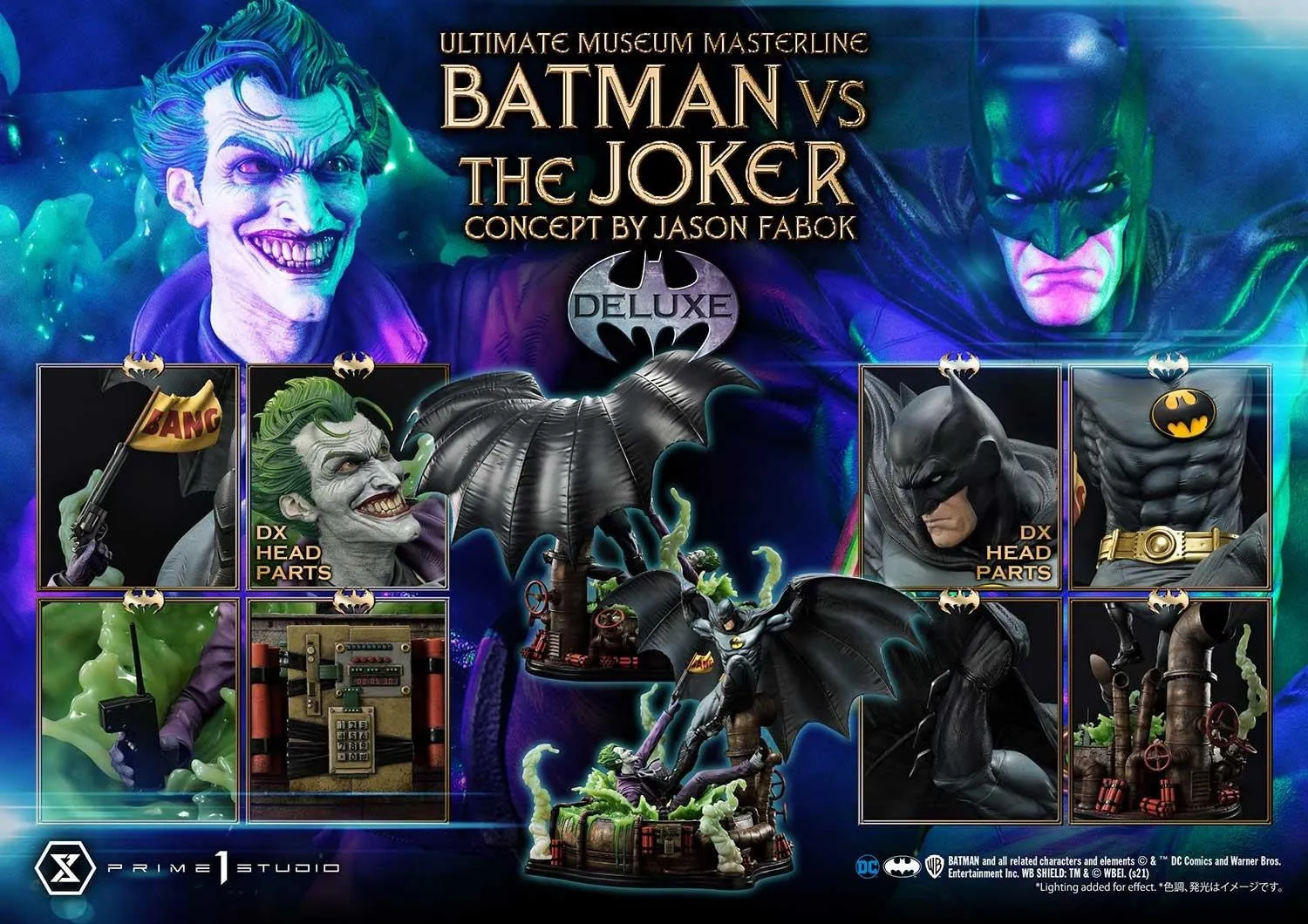 PRE-ORDER: Prime 1 Ultimate Museum Masterline Batman (Comics) Batman Versus The Joker (Concept By Jason Fabok) Deluxe Bonus Version 1/3 Scale Statue