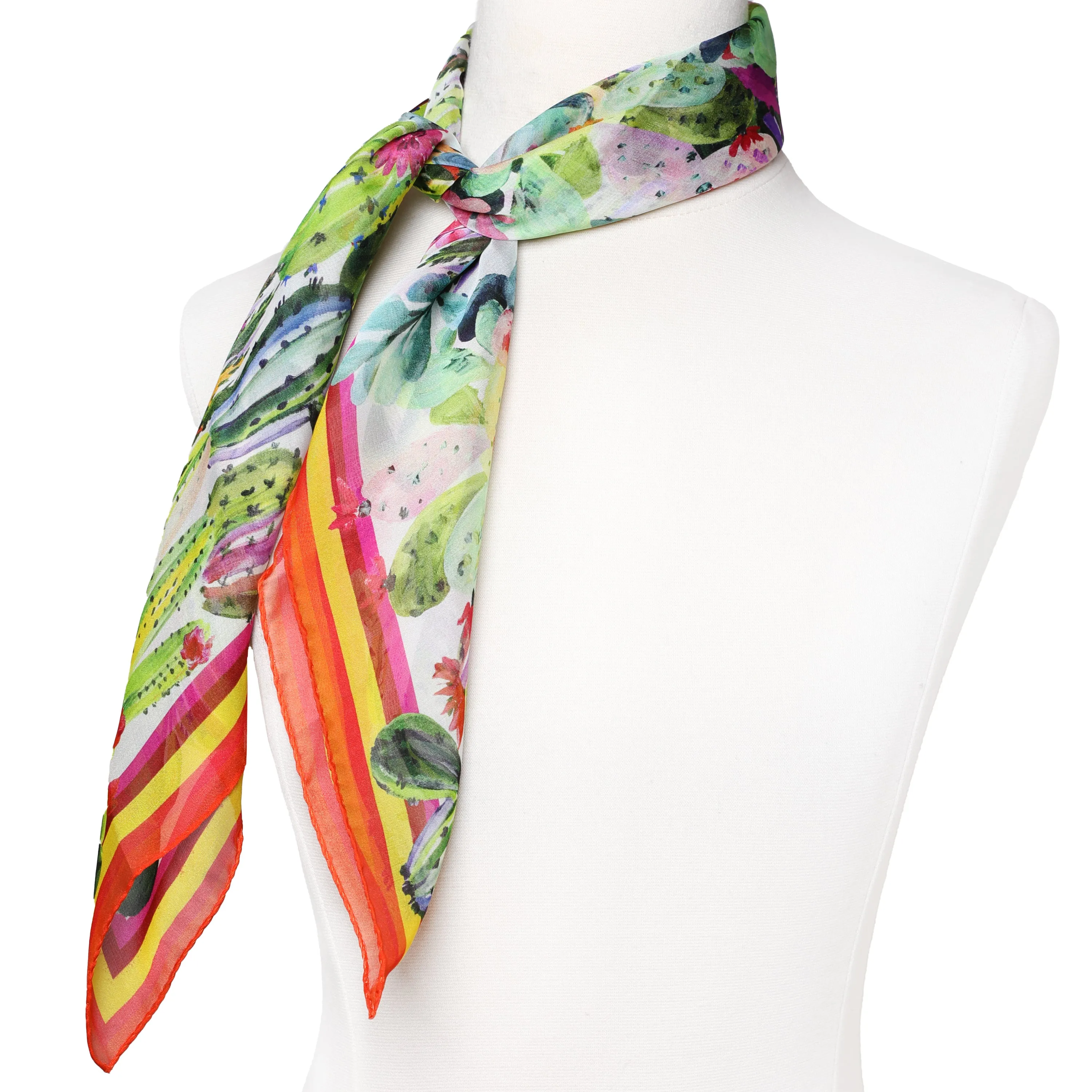 Primavera Italian Silk Chiffon Scarf